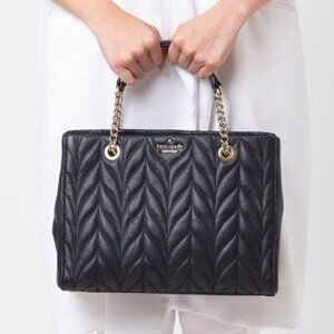 Kate Spade Briar Lane Quilted Leather Meena Black Purse Bag